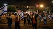 İsrail'de Netanyahu-Gantz hükümeti karşıtı gösteri