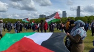 İsrail&#039;in Filistinlilere saldırıları Hollanda&#039;da protesto edildi