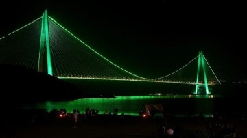 İstanbul'da iki köprü 'skolyoz farkındalığı' için ışıklandırıldı