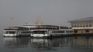 İstanbul'da olumsuz hava şartları sebebiyle bazı vapur seferleri iptal edildi