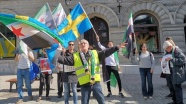 İsveç'te Esed rejimi protesto edildi