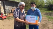 Kazakistan'da TİKA ve Türk büyükelçiliğinden ihtiyaç sahiplerine gıda yardımı