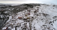 Konya&#039;da kar manzarası havadan görüntülendi