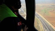 Kuzey Marmara Otoyolu'nda helikopter destekli trafik denetimi