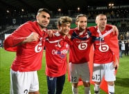 Lille'de futbolcular şampiyonluğu kutladı