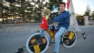 Liseli Muhammed Emin'in 'sıra dışı' bisikleti ilgi çekiyor