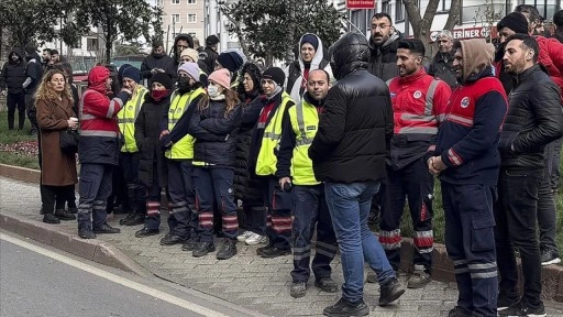 Maltepe Belediyesi işçilerinden maaş protestosu