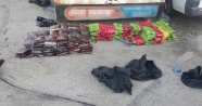 Mangal kömürü arasında 319 kilo kaçak nargile tütünü çıktı