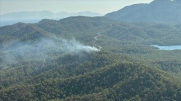 Marmaris'te çıkan orman yangını ekiplerin müdahalesiyle söndürüldü