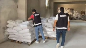 Mersin'de 50 ton sahte deterjan ele geçirildi