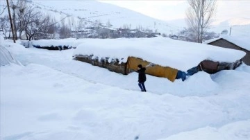 Muş'ta 'kara gömülen' evlerde yaşam sürüyor