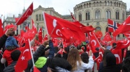 Norveç&#39;te Türkler darbe ve teröre karşı yürüdü