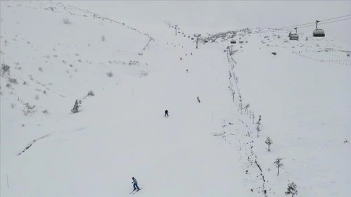 Ordu'da Çambaşı Kayak Tesisleri'nde yarıyıl tatili yoğunluğu başladı