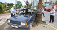 Ordu'da otomobil ağaca çarptı: 4 yaralı