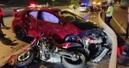 Otomobil iki motosiklete çarptı:1 ölü 2 yaralı