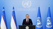 Özbekistan Cumhurbaşkanı Mirziyoyev BM Genel Kurulu&#039;na ilk kez Özbekçe hitap etti