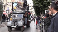 Ramallah'ta Nekbe tanığı otobüsler protestoda