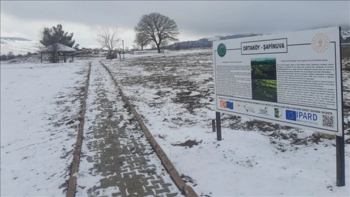 Şapinuva Antik Kenti beyaz örtüyle kaplandı