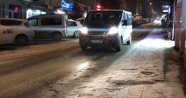 Sarıkamış'da yoğun kar yağışı, görüş mesafesi 15 metreye düştü