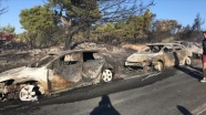 Seferihisar&#039;da otluk alanda çıkan yangında yaklaşık 50 araç yandı
