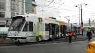 Sirkeci'de tramvay raydan çıktı