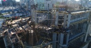 Taksim Camii’nin inşaatındaki son durum havadan görüntülendi