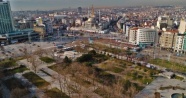 Taksim Camii ve Topçu Kışlası alanı havadan görüntülendi