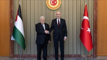 TBMM Başkanı Kurtulmuş, Filistin Devlet Başkanı Abbas ile Meclis’te görüştü