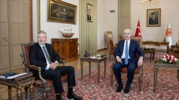 TBMM Başkanı Kurtulmuş, Norveç'in Ankara Büyükelçisi Gaarder'i kabul etti