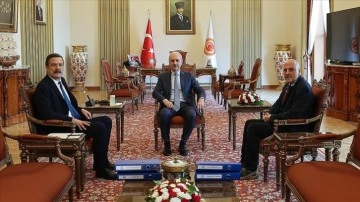 TBMM Başkanı Kurtulmuş, Türkiye İşçi Partisi Genel Başkanı Baş'ı kabul etti