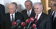 TBMM Başkanı Yıldırım, MHP lideri Bahçeli ile görüştü