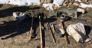 Teröristlerin kırsalda gizledikleri malzemeler jandarma operasyonu ile ele geçirildi