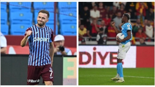 Trabzonspor'un hücumdaki en etkili oyuncuları Banza ve Visca