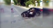 Trafik magandasının drifti kamerada