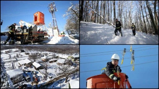 Trakya'da "enerji timleri" kesintisiz enerji için karlı yolları aşıyor