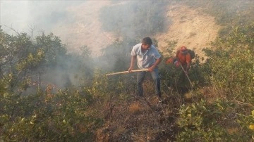 Tunceli’de çıkan örtü yangınına müdahale ediliyor