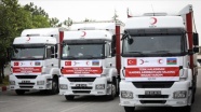 Türk Kızılayın Azerbaycan'a yardım malzemesi götüren konvoyu yola çıktı
