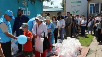 Türkiye Diyanet Vakfı, Kazakistan’daki ihtiyaç sahibi ailelere kurban eti dağıttı