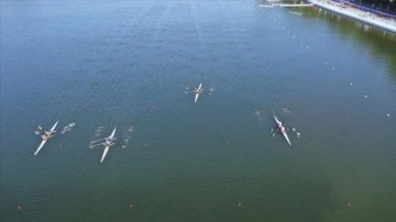 Türkiye'nin olimpik standartlardaki tek parkuru Meriç Nehri'nde ilk resmi kürek yarışları