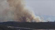 Türkmendağı'nda başlayan yangın Türkiye sınırına yaklaştı