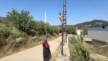 Türkoğlu ilçesinin bazı mahallelerinde telefonla konuşmak isteyenler yüksek yerlere çıkıyor