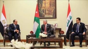 Ürdün Kralı, Mısır Cumhurbaşkanı ve Irak Başbakanı'yla Gazze Şeridi'ndeki gelişmeleri görü