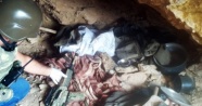 Van'da teröristin gösterdiği mağarada silah ve mühimmat bulundu