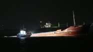 Zeytinburnu açıklarında gemi kurtarma çalışması
