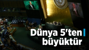 Erdoğan BM’de konuştu: Dünya 5&#039;ten büyüktür!