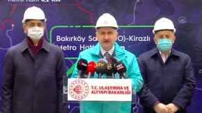 Bakan Karaismailoğlu: Bakırköy-Bahçelievler-Kirazlı metro hattını 2022 sonunda açmayı planlıyoruz