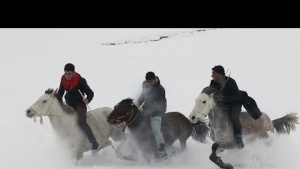 At yarışları için 1 metre karda idman