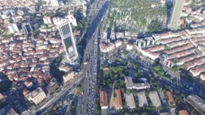 İstanbul trafiği havadan böyle görüntülendi