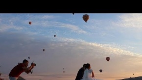 Kapadokya’nın balonları, düğün fotoğraflarına da fon oluyor